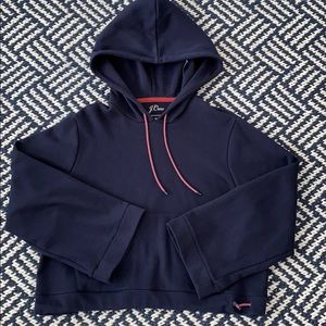 J. Crew M navy cropped hoodie - bell sleeve